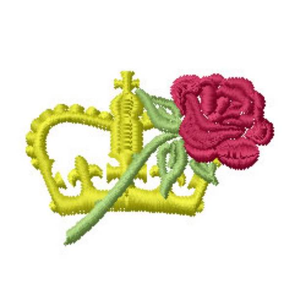 Picture of Crown & Rose Machine Embroidery Design