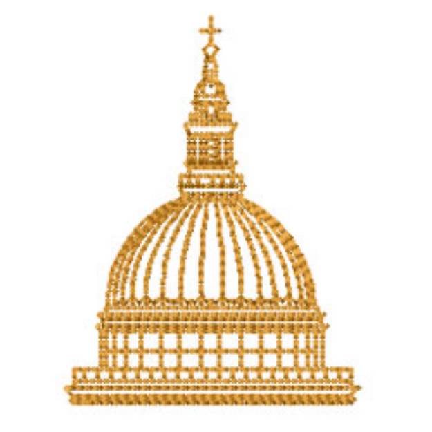 Picture of St. Pauls Cathedral Machine Embroidery Design