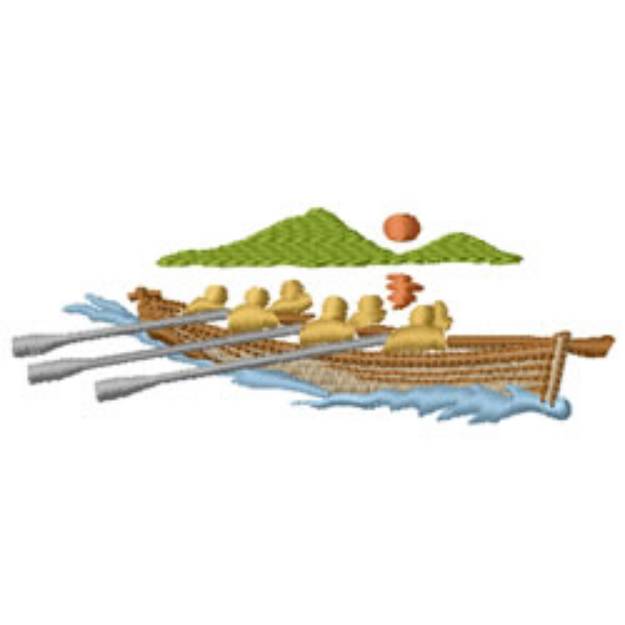 Picture of Canoe Machine Embroidery Design