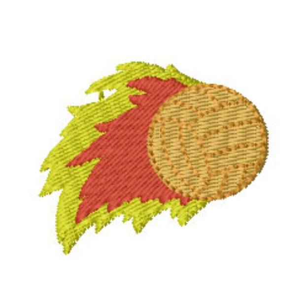 Picture of Flaming Volleyball Machine Embroidery Design