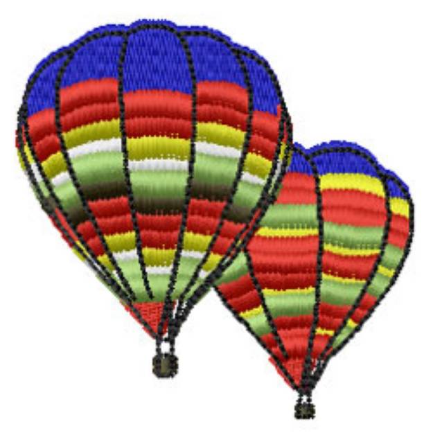 Picture of 2 balloons Machine Embroidery Design