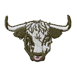 Bull Head Machine Embroidery Design