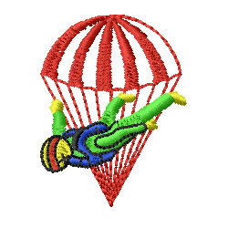 Parachutist Machine Embroidery Design