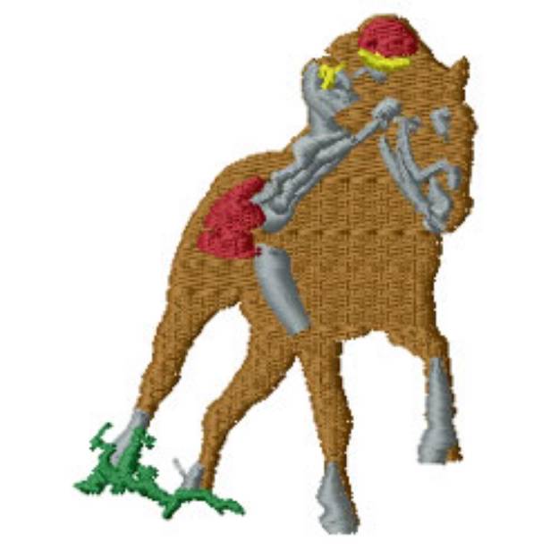 Picture of Horse Racing Machine Embroidery Design