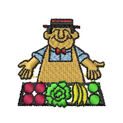 Grocer Machine Embroidery Design