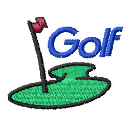Golf Course Machine Embroidery Design