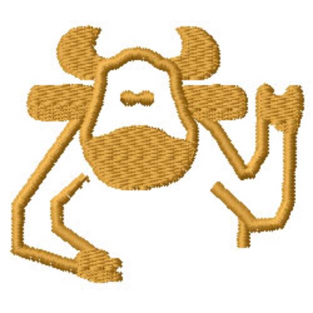 Picture of Cow Waveing Machine Embroidery Design