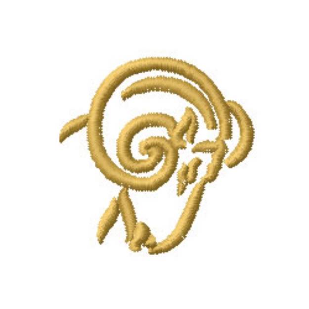 Picture of Goat Head Outline Machine Embroidery Design