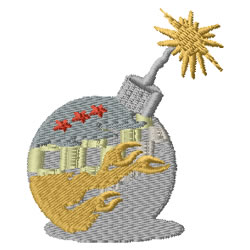 Bomb Machine Embroidery Design