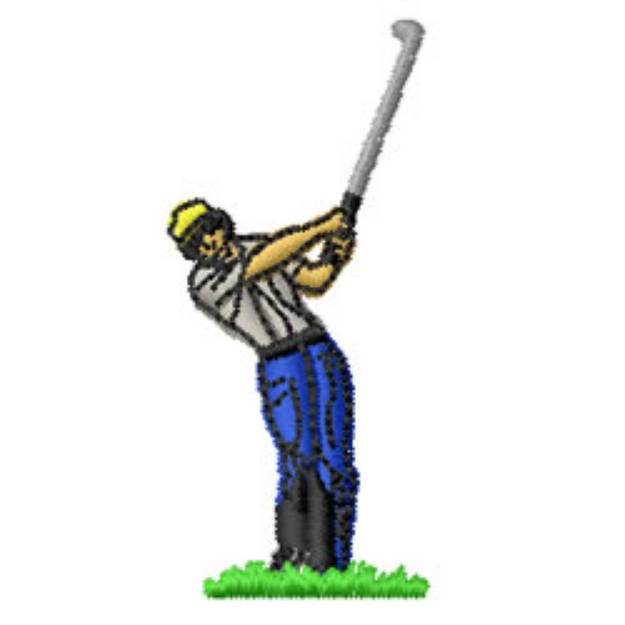 Picture of Golfer Machine Embroidery Design