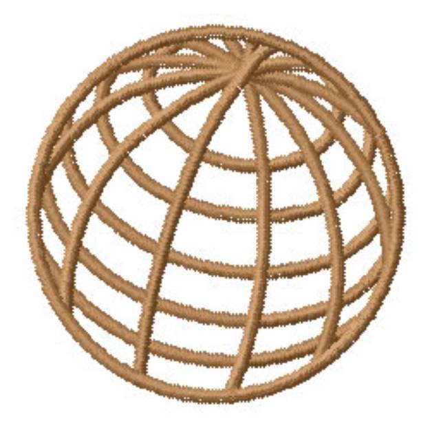 Picture of Globe Machine Embroidery Design