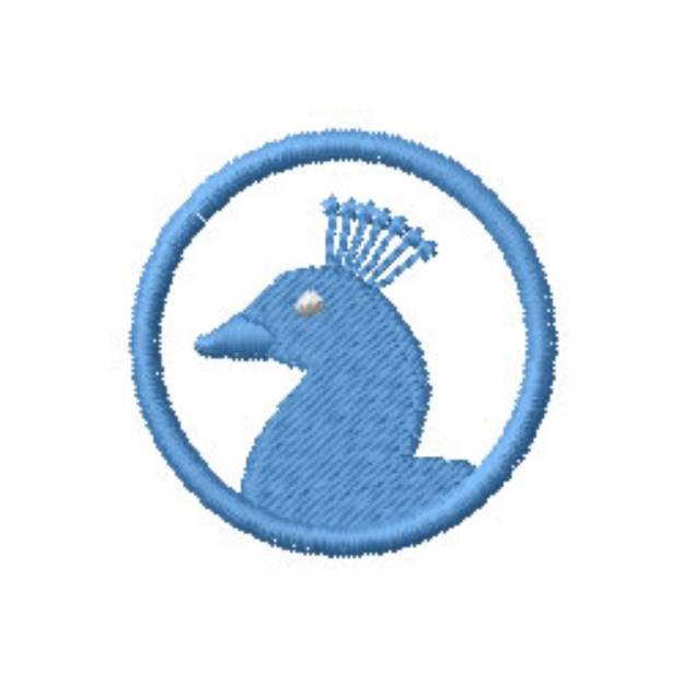 Picture of Peacock Head Machine Embroidery Design