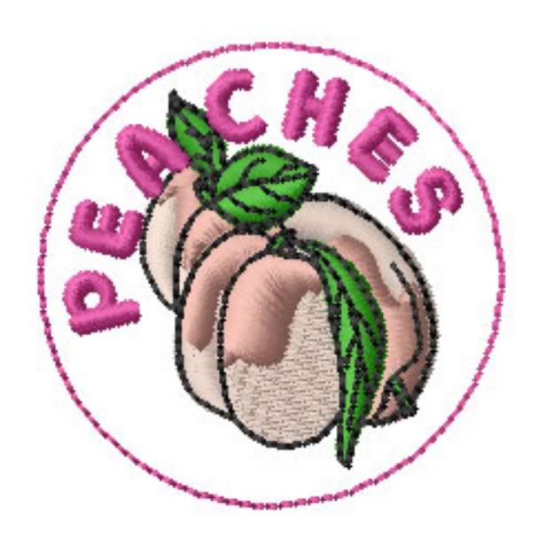 Picture of Peaches Machine Embroidery Design