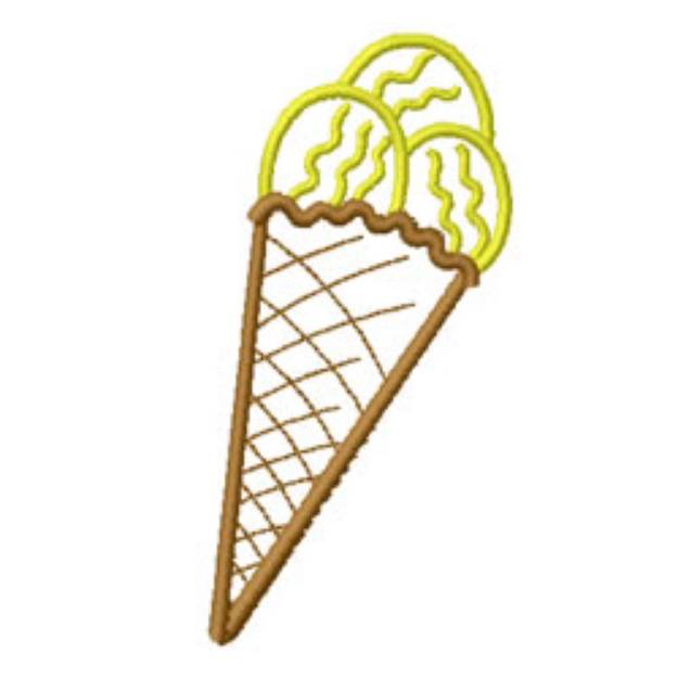 Picture of Ice Cream Cone Machine Embroidery Design