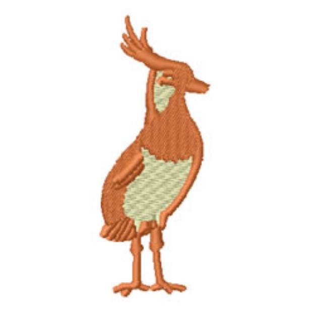 Picture of Crested Bird Machine Embroidery Design