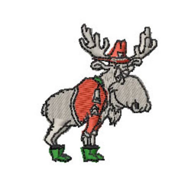 Picture of Merry Chrismoose Machine Embroidery Design