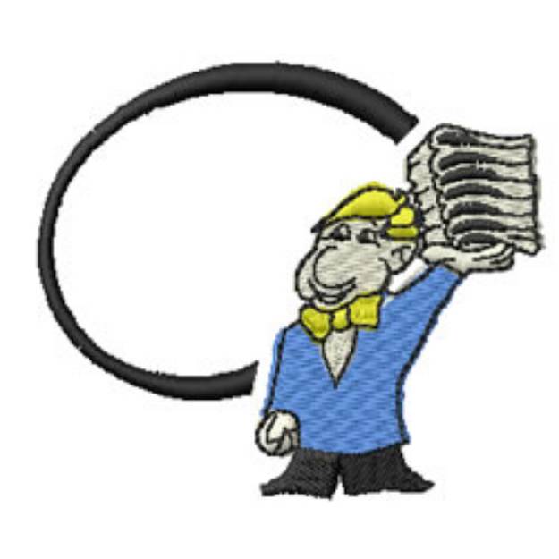 Picture of Newspaper Salesman Machine Embroidery Design