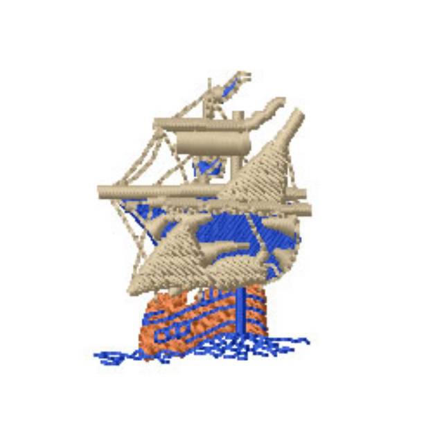 Picture of Caravel Machine Embroidery Design