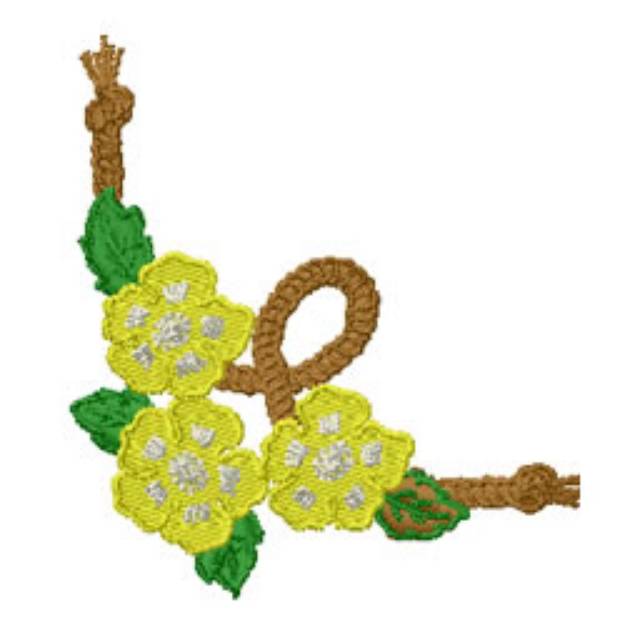 Picture of Floral Rope Machine Embroidery Design