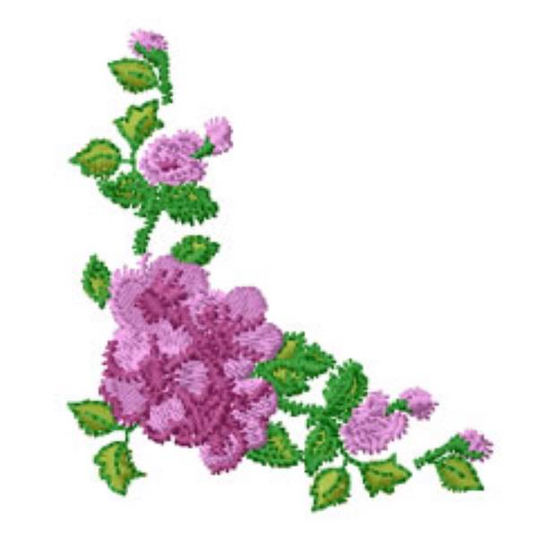 Picture of Violet Corner Machine Embroidery Design