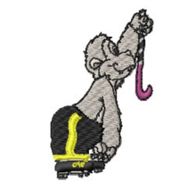 Picture of Monkey in Boxers Machine Embroidery Design