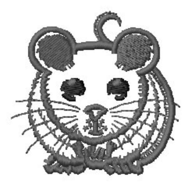 Picture of Mouse Outline Machine Embroidery Design