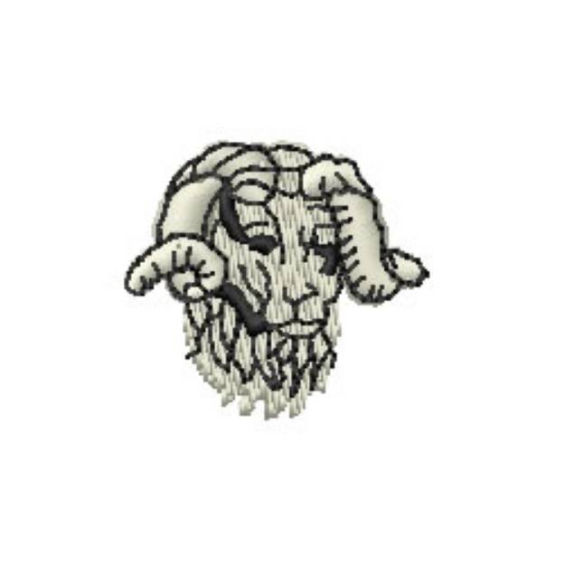 Picture of Ram Head Machine Embroidery Design