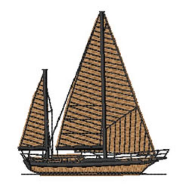 Picture of Ketch Machine Embroidery Design