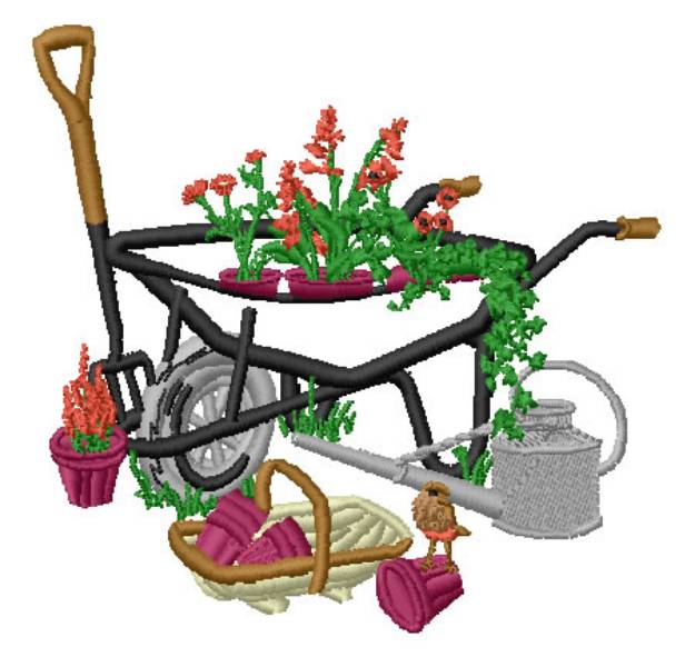 Picture of Gardening Machine Embroidery Design