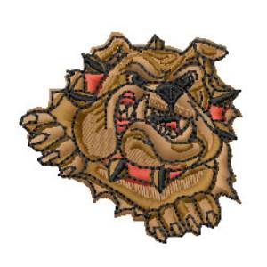 Picture of Bulldog Head Machine Embroidery Design