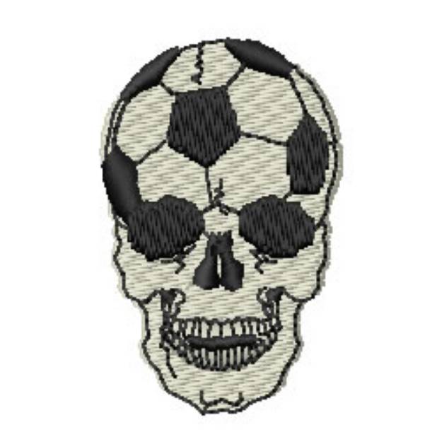 Picture of Soccer Skull Machine Embroidery Design