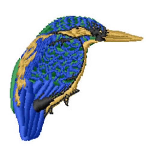 Picture of Kingfisher Machine Embroidery Design