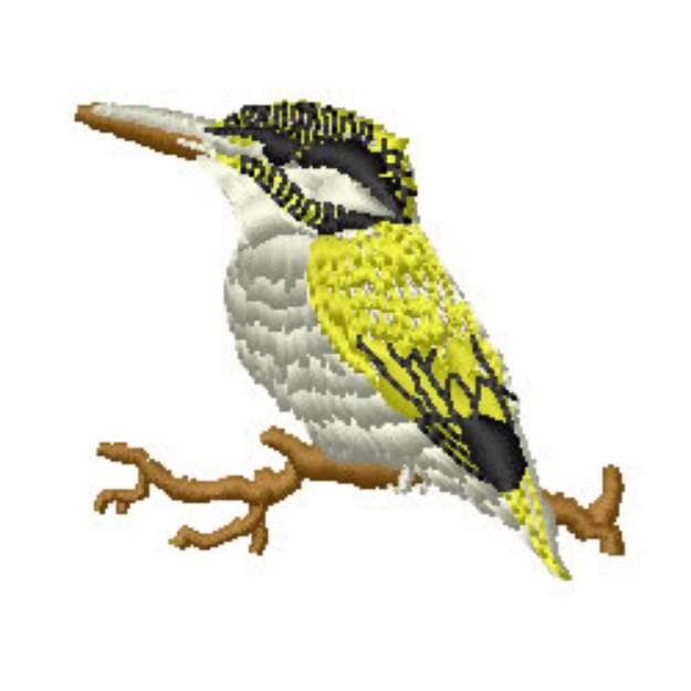 Picture of Yellow Kingfisher Machine Embroidery Design