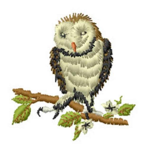 Picture of Perching Owl Machine Embroidery Design