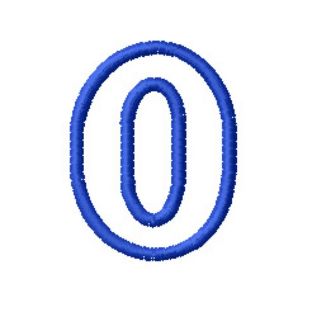 Picture of Kids Block Letter O Machine Embroidery Design