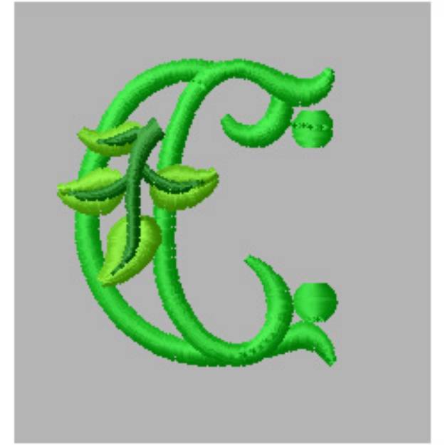 Picture of Victorian Letter C Machine Embroidery Design