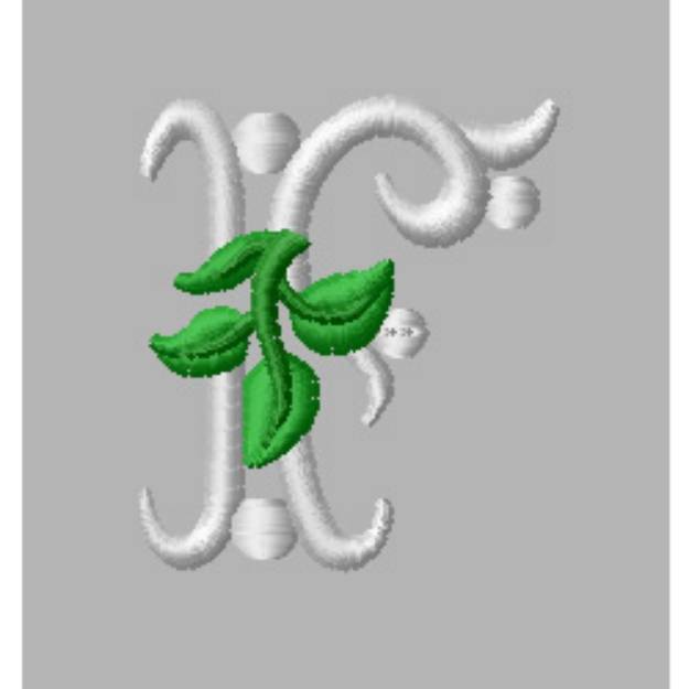 Picture of Victorian Letter F Machine Embroidery Design