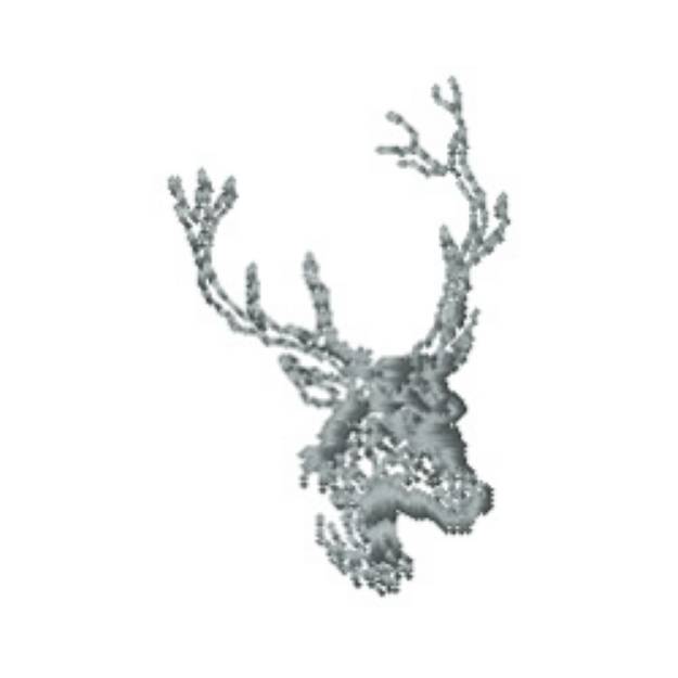 Picture of Stag Head Machine Embroidery Design