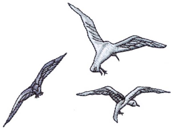 Picture of Sea Gulls Machine Embroidery Design