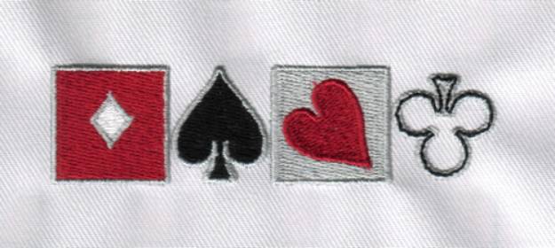 Picture of Card Suits Machine Embroidery Design