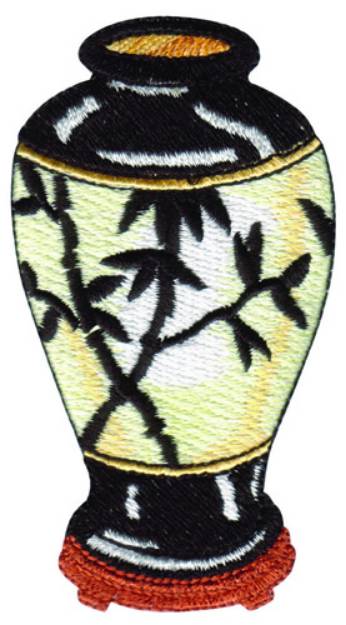 Picture of Bamboo Vase Machine Embroidery Design