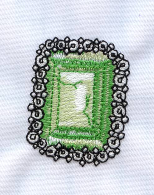 Picture of Green Jewel Machine Embroidery Design