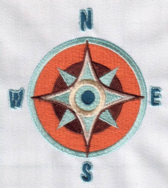 Picture of Compass Machine Embroidery Design