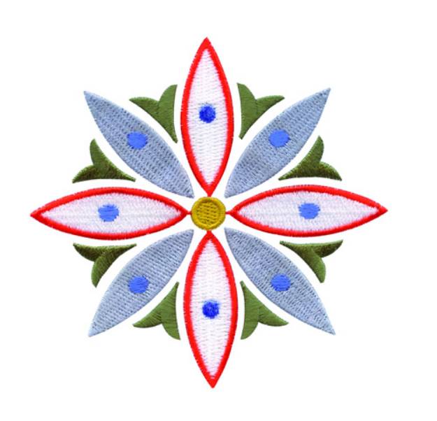 Picture of Pointy Flower Machine Embroidery Design