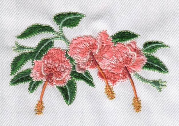 Picture of Tropical Flowers Machine Embroidery Design