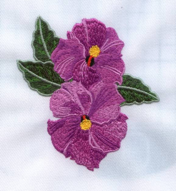 Picture of Two Blooms Machine Embroidery Design