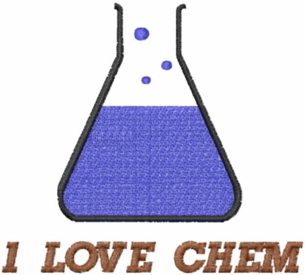 Picture of I Love Chem Machine Embroidery Design