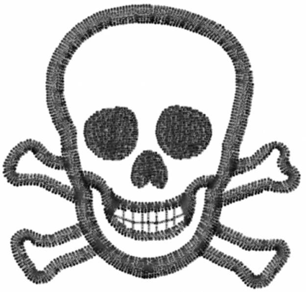 Picture of Skull Machine Embroidery Design