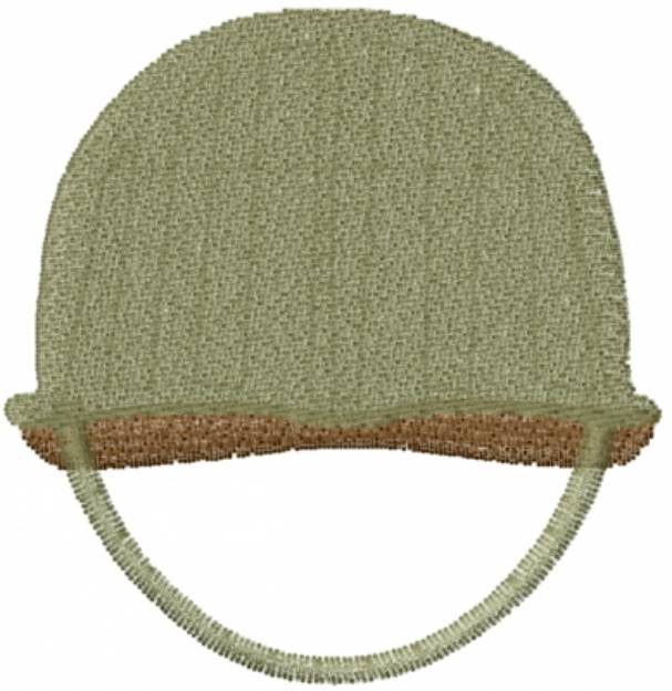 Picture of Soldiers Helmet Machine Embroidery Design