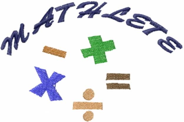 Picture of Mathlete Machine Embroidery Design
